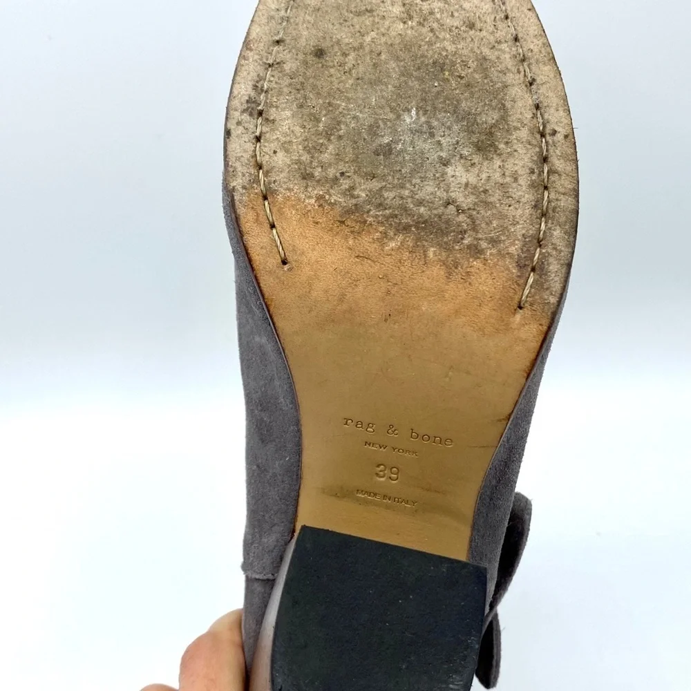 RAG & BONE Grey Suede Harrow Bootie